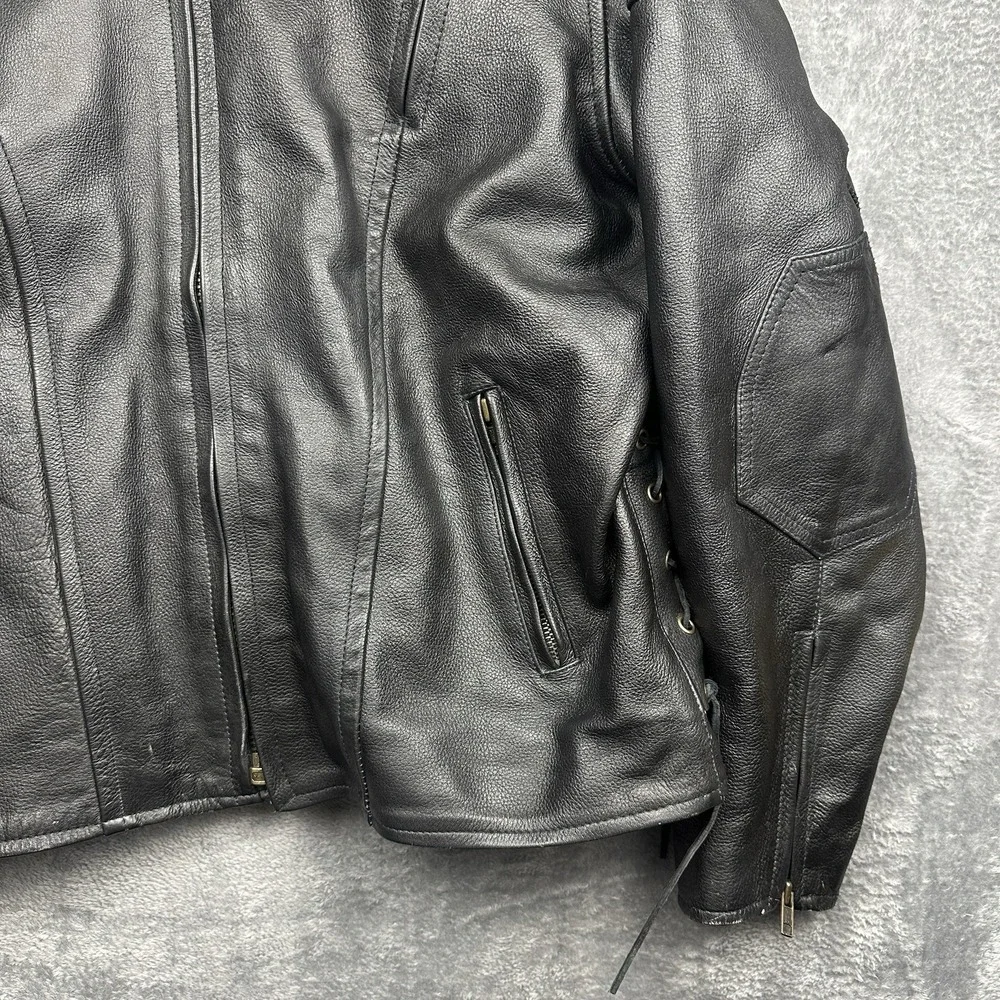 American Iron Horse Provisioners Motorcycle Jacket Men's Size 46 Black Leather